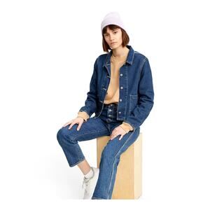 Levis Denim Jeans Wedgie Straight Button Fly Utility Big E Premium Blue Size 26